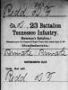 Dabney T. Redd 23 Battalion, TN Infantry Newman's Battalion record pg cover